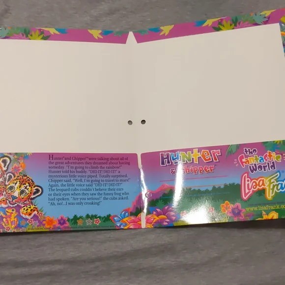 Vintage Lisa Frank Folder Hunter & Chipper Leopard - Picture 2 of 5